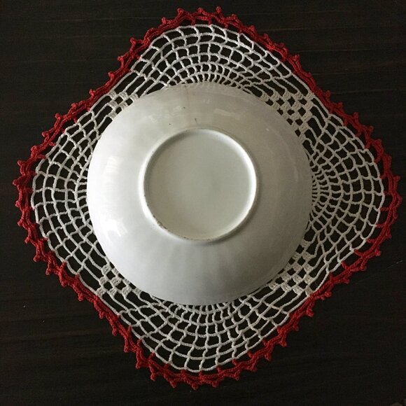 Royal Sutherland England Two Delft Blue Porcelain Cups and Biscuit Plate - Picture 6 of 14